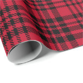 Karierter Tartan-Weihnachtskalender von Rot und Sc Geschenkpapier (Rolleneckpunkt)