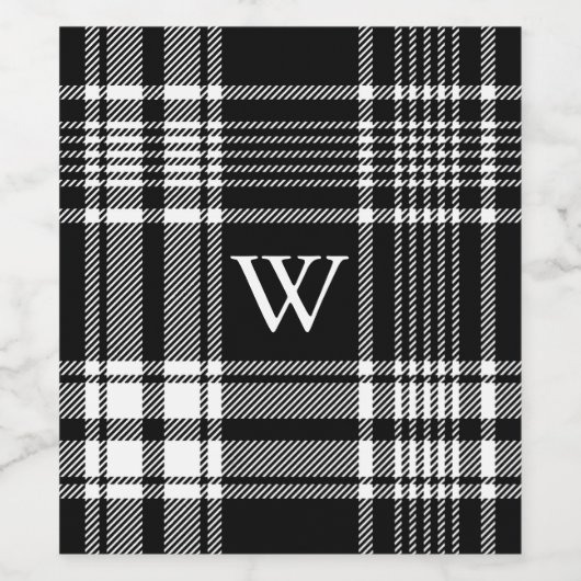 Karierter Tartan Weinetikett (Einzelnes Label)