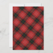 Karierter Tee für drei Blumenweihnachtsfeste 3. Ge Einladung (Rückseite)