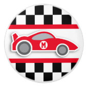 Karierter Türknauf der grafischen Kunst der Flagge Keramikknauf (Vorderseite)