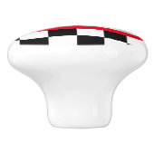 Karierter Türknauf der grafischen Kunst der Flagge Keramikknauf (Seitenansicht)