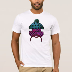 Karierter Typ des Bauholzes lila T-Shirt