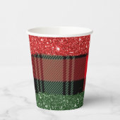 Karierter und Glitzer, 8oz Paper Cup, Lid: Keine Pappbecher (Links)