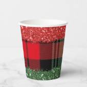 Karierter und Glitzer, 8oz Paper Cup, Lid: Keine Pappbecher (Vorderseite)