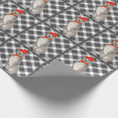 Karierter und Pitbull Hund Liebhaber Weihnachten Geschenkpapier (Ecke)