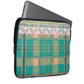 Karierter und spitzer Pfirsichgrün gürtelig 13" La Laptopschutzhülle (Vorne Rechts)