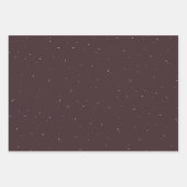 Karierter und sternenklassischer Urlaubsmaroon Geschenkpapier Set (Vorderseite 2)