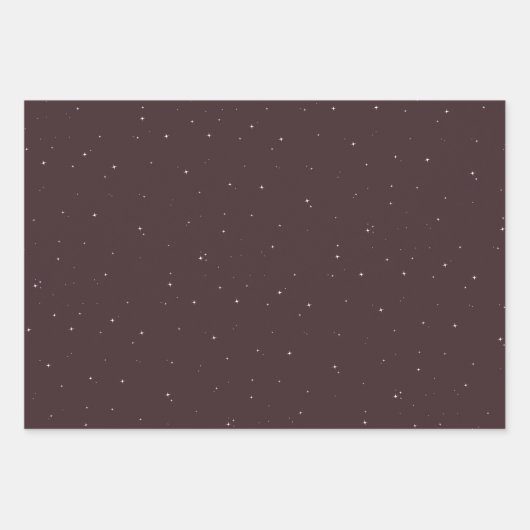 Karierter und sternenklassischer Urlaubsmaroon Geschenkpapier Set (Vorderseite 2)