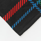 Karierter und weißer Tartan Silhouette Fleecedecke (Ecke)