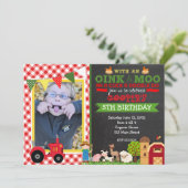 Karierter Unternehmer Geburtstagsparty Einladung (Stehend Vorderseite)