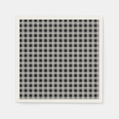 Karierter Urlaub in Black Gray Buffalo Serviette (Vorderseite)