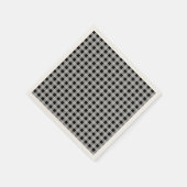 Karierter Urlaub in Black Gray Buffalo Serviette (Ecke)