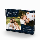 Karierter Urlaub in der Marine Fotoblock (Rechts)