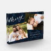 Karierter Urlaub in der Marine Fotoblock (Links)