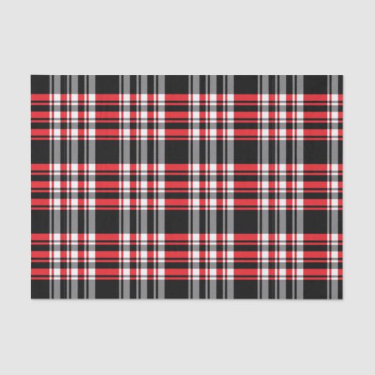 Karierter Urlaub in gemütlichem Rot, Schwarz und W Seidenpapier (Vorderseite)
