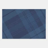 Karierter Urlaub in Marineblau Geschenkpapier Set (Vorderseite)