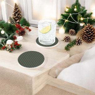 Karierter Urlaub in Red Green Buffalo Getränkeuntersetzer