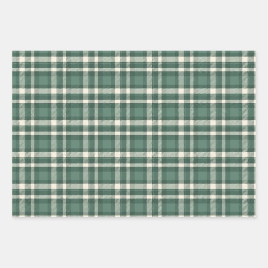 Karierter Urlaub in Rosa und Evergreen Geschenkpapier Set (Vorderseite 2)