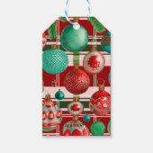 Karierter Urlaub in Rot Grün Geschenkanhänger (Vorderseite)