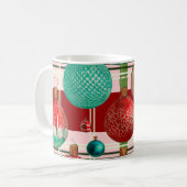 Karierter Urlaub in Rot Grün Kaffeetasse (Vorderseite Links)