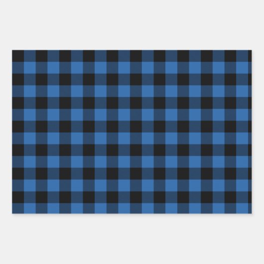 Karierter Urlaub in Rot, Grün und Blau Buffalo Geschenkpapier Set (Vorderseite 3)