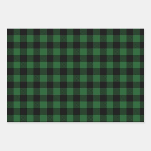 Karierter Urlaub in Rot, Grün und Blau Buffalo Geschenkpapier Set (Vorderseite 2)