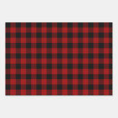 Karierter Urlaub in Rot, Grün und Blau Buffalo Geschenkpapier Set (Vorderseite)