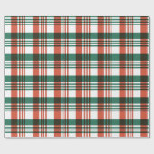 Karierter Urlaub in Rot und Grün Geschenkpapier (Flach)