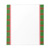 Karierter Urlaubshinweis Notizblock (Vorderseite)