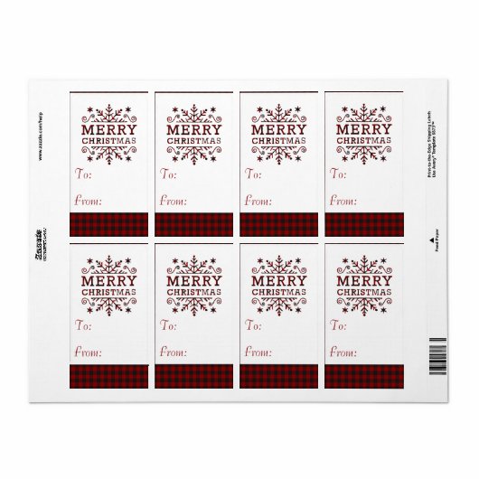 Karierter Weihnachts-Schneeflocken (Vorne)