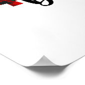 Karierter Weihnachtsbaum Muster Xmas Zitat Poster (Ecke)