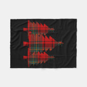 Karierter Weihnachtsbaum Pine Trees Fleecedecke (Vorderseite (Horizontal))