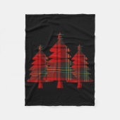 Karierter Weihnachtsbaum Pine Trees Fleecedecke (Vorderseite)