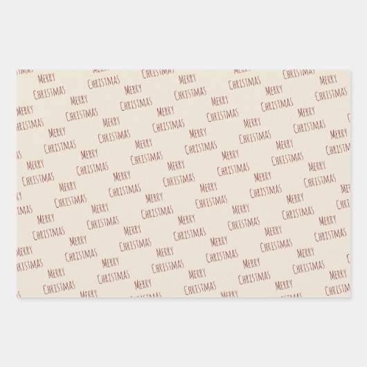 Karierter Weihnachtsbaum rot und grün Geschenkpapier Set (Vorderseite 3)