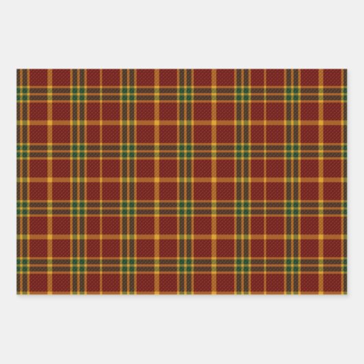 Karierter Weihnachtsbaum rot und grün Geschenkpapier Set (Vorderseite 2)