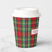 Karierter Weihnachtsbecher Pappbecher (Rechts)