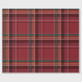 Karierter Weihnachtsfeiertag Geschenkpapier (Flach)