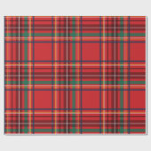 Karierter Weihnachtsfeiertag Geschenkpapier (Flach)