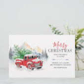 Karierter Weihnachtsfeiertag mit rotem LKW Briefpapier (Stehend Vorderseite)