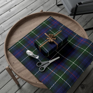 Karierter Weihnachtsfest Grün Tartan Urlaub Geschenkpapier