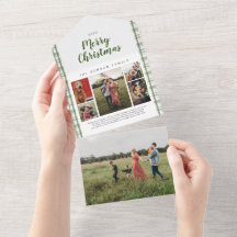 Karierter Weihnachtsgrün 6 Foto Urlaub