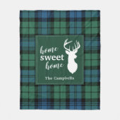 Karierter Weihnachtsklan Campbell Rustic Tartan Fleecedecke (Vorderseite)