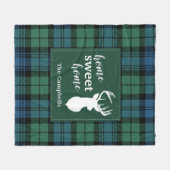 Karierter Weihnachtsklan Campbell Rustic Tartan Fleecedecke (Vorderseite (Horizontal))