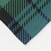 Karierter Weihnachtsklan Campbell Rustic Tartan Fleecedecke (Ecke)