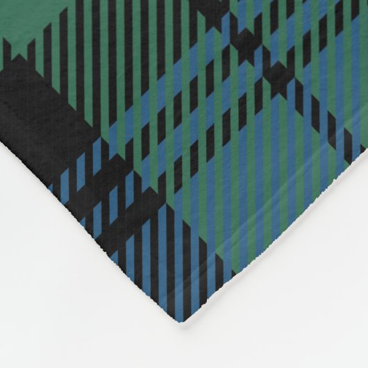 Karierter Weihnachtsklan Campbell Rustic Tartan Fleecedecke (Ecke)