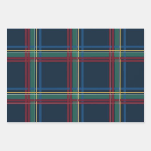 Karierter Weihnachtsklassiker Geschenkpapier Set (Vorderseite 2)