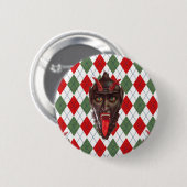 karierter Weihnachtskrampf Button (Vorne & Hinten)