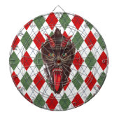 karierter Weihnachtskrampf Dartscheibe (vorne)