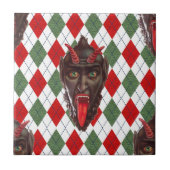 karierter Weihnachtskrampf Fliese (Vorderseite)