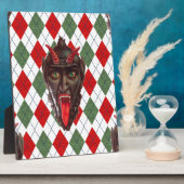 karierter Weihnachtskrampf Fotoplatte (Seite)